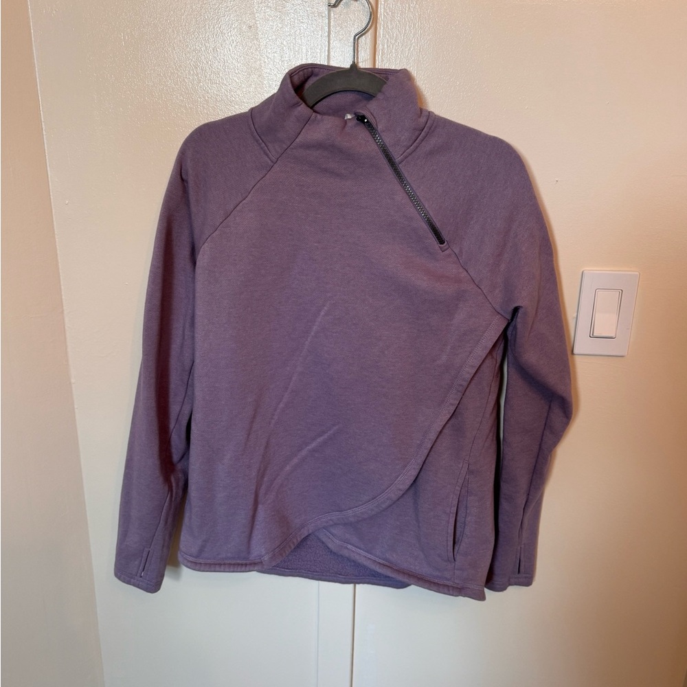RBX Purple Asymmetrical Zip Pullover | Size L